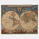 Search for world map blankets Vintage