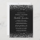 Search for black and silver bridal shower invitations Glam