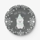 Search for polar bear plates Winter baby shower