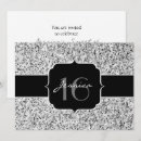 Search for silver glitter sweet 16 invitations Sparkly