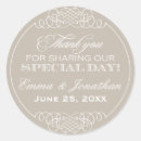 Search for neutral wedding stickers Thank you