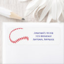 Search for baseball return address labels 1st birthday