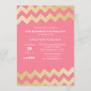 Search for chevron birthday invitations Gold