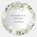 Search for silver and white wedding stickers Botanical