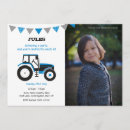 Search for blue tractor birthday invitations Farmer