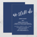 Search for navy blue anniversary invitations Typography