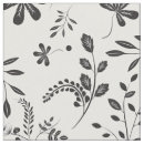 Search for black and white floral fabric Garden