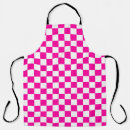 Search for neon pink aprons Chequered