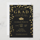 Search for gold confetti graduation invitations College