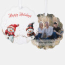 Search for snowman christmas tree decorations Red