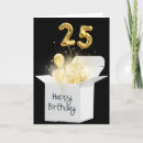 Search for 25th birthday cards Gold