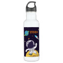 Search for floating water bottles Outer space