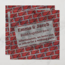 Search for brick wall invitations Red