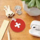Search for switzerland flag key rings Red