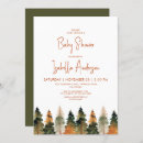 Search for pine tree baby shower invitations Woodland