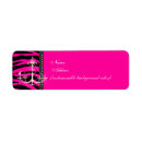 Search for pink zebra return address labels Safari