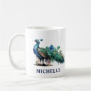 Search for blue peacock bird mugs Modern