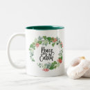 Search for peace on earth mugs Christian