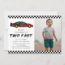 Search for boy 2nd birthday invitations Racing
