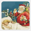 Search for vintage christmas girl stickers Santa