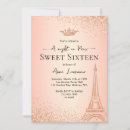 Search for paris sweet 16 invitations Night in paris