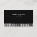 Search for piano business cards Profession