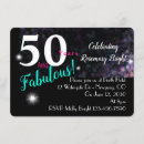Search for silver black white 50th birthday invitations Glitter