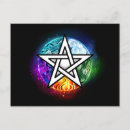 Search for wicca symbols postcards Pentagram