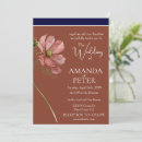 Search for terracotta and navy wedding invitations Watercolor floral