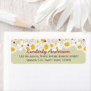 Search for white daisy return address labels Whimsical