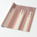 Search for metallic rose gold wrapping paper Glitter