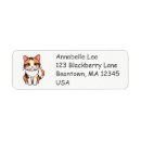 Search for calico cat return address labels Kitty