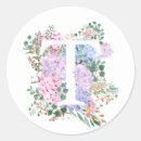 Search for letter t stickers Floral monogram
