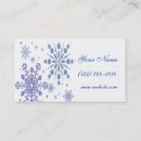 Search for snowflake business cards Blue