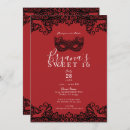 Search for red and black masquerade party invitations Mask