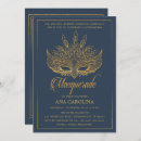 Search for navy blue masquerade party invitations Daughter