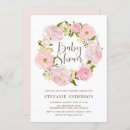 Search for peony baby shower invitations Watercolor