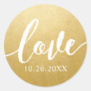 Search for hand lettered wedding stickers Gold