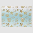 Search for sea shells tissue paper Blue
