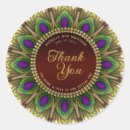 Search for peacock thank you stickers Green