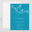 Search for ocean” sweet 16 invitations Ocean blue