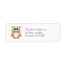 Search for purple owl return address labels Cute