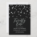 Search for black silver 21st birthday invitations Modern
