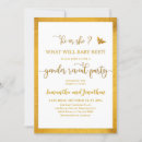 Search for gold glitter gender reveal invitations Simple