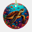 Search for sea turtle christmas tree decorations Underwater