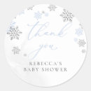 Search for winter baby shower stickers Snowflakes