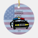 Search for police car christmas tree decorations Policeman