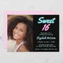 Search for teal black sweet 16 invitations Modern