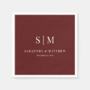 Search for burgundy wedding napkins Simple