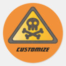 Search for skull and crossbones warning stickers Danger